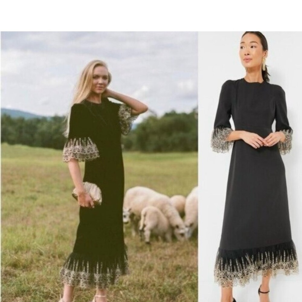 Pomander Place NEW Black Lillith Gold Lace Formal Maxi Dress Size XXXL NWT - Picture 2 of 5